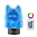 3D LED nočná lampa Wolf Head Wolf darček