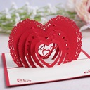 Červená kreatívna 3D láska na Valentína