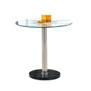 Okrúhly sklenený jedálenský stôl 80 cm moderný