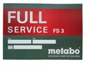 Kód METABO karty Full Service - Cenová skupina FS3