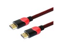 Kábel HDMI 2.0 určený pre PC, červený a čierny 3