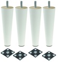 Nohy Nohy 15 cm Drevené biele + súprava plachty