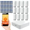 12x SMART ovládač s termostatickou hlavicou + WiFi brána Zigbee 3.0 Tuya