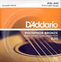 Struny D'Addario EJ15 pre akustickú gitaru 10-47