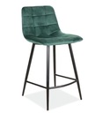 Polstolička, barová stolička MILA H-2 zamatovo zelená