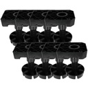 8x NASTAVITEĽNÁ NÁBYTKOVÁ NOHA ČIERNA 85-125mm ŠATNÍK