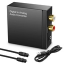 Toslink SPDIF optický L/R RCA 3,5mm DAC prevodník