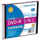 DISKY DVD + R Esperanza 4,7GB x8 tenké boxy 10 ks