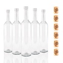 15 KS FĽAŠE NA VÍNO FĽAŠA NA VÍNO LIKÉRY CIDER ČÍRE KORKY 750 ML