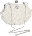 VEČERNÁ Clutch taška s perličkami na svadbu