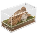TERÁRIUM PRE SLIMÁKY, AKRYLOVÉ, MIKRO VENTILÁCIA, S MAGNETOM, 20X10X10CM
