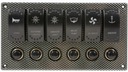 VODEODOLNÝ ELEKTRICKÝ PANEL 12/24V 6 SPÍNAČOV