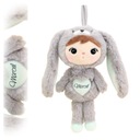Narodeninový darček Metoo Rabbit Grey and Mint Mini 30 cm s meninami