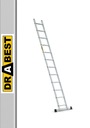 Hliníkový oporný rebrík 1x12 DRABEST+HAK