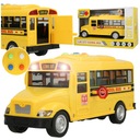 VEĽKÝ ŠKOLSKÝ AUTOBUS OTVORENIE DVERÍ ZVUKY SVETLÁ AUTO AUTO 1:20