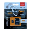 64GB Imro+ adp 10C UHS-3 microSDXC pamäťová karta