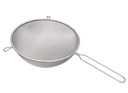 Kuchynské sitko s rukoväťou, NEREZ, filtračné sitko, 27 cm, jemné, husté, na mlieko