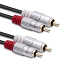 2xRCA samec / 2xRCA samec kábel | 3 m | čierna