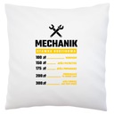 mechanik Hodinová sadzba Biely vankúš