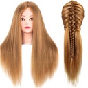 Kadernícka cvičná hlava, statív na uchytenie umelých vlasov, dĺžka 85 cm, blond