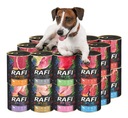 RAFI mokré krmivo pre psov MIX príchutí 24x800g BEZ OBILOV Dolina Noteci