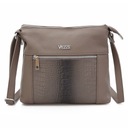 Dámska kožená crossbody kabelka VEZZE s popruhom TAUPE