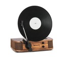 Vertikálny USB BT drevený gramofón