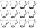 12x Pohár s uškom, sklenený hrnček LILI, 250 ml