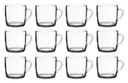 12x Sklenený hrnček sklo s uškom RENEE 310 ml