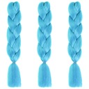 3x syntetické vlasy na vrkoče LONG Blue
