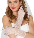Biele čipkované dlhé rukavice 36cm