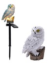 Solárna LED figúrka Solárna sova záhradná solárna lampa