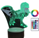 3D LED nočná lampa Jurassic Park Plexido Gravírovanie