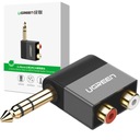 UGREEN ADAPTÉR KONEKTOR 6,35MM SAMIČKA NA 2X RCA SAMIČKA