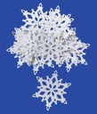 Zimná dekorácia Zimná hviezda Snowflakes Case 1 Balíček 7x6cm - 40 ks