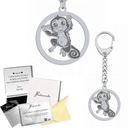 Monkey Keychain Monkey Silver 925 Gravírovanie Venovanie zadarmo darček