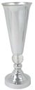 Strieborná kovová váza, výška 34 cm, glamour