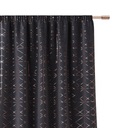 Hotový záves do izby cik-cak Glammy 140x250 na žabej páske, tmavošedá
