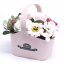 Mydlové kvety + košík - krásny voňavý darček