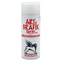Lesklý lak na akrylové farby 400 ml SPRAY lesklý lak Renesans