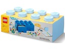 LEGO kontajner so zásuvkami Brick 8 Turquoise