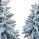 Umelý vianočný stromček PREMIUM FUNGOVANÝ SMREK BIELY 60cm prírodná juta na stôl