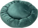 Nilo zelená zamatová posteľ pre psa a mačku, 80 cm