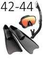 TUSA maska+šnorchel+plutvy Serene zrkadlo/UF1202 čierna veľkosť L/42-44