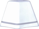 Elegantné lichobežníkové biele sklenené tienidlo pre lampu E27