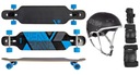 RAVEN Torex Blue Longboard Skateboard + prilba + ochrana
