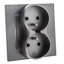 Elektrická zásuvka DOUBLE TWIN, GLASS kontakt