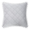 Obliečka na vankúš 45x45 s brmbolcami POMPOO šedá