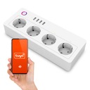 Inteligentné Wifi Tuya Power Strip Meranie 4x USB