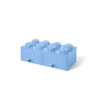 40061736 LEGO kontajnerové zásuvky 8 svetlomodrých